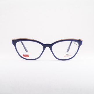 granatowe oprawki damskie kocie oczy pozłacane 14 karatów okulary Liw Lewant małe wyraziste modne polski produkt prawdziwe złoto z certyfikatem