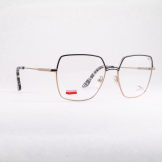 Metalowe oprawki damskie prostokątne liw lewant złote czarne metalowe duży kwadrat