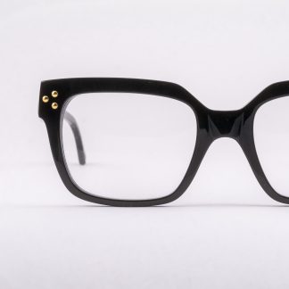 Plastikowe oprawki damskie prostokątne dekoptica czarne plastikowe prostokątne