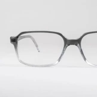 Plastikowe oprawki męskie prostokątne okulary dekoptica szare transparentne tworzywo sztuczne prostokątne