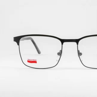 Metalowe oprawki męskie prostokątne okulary liv lewant czarne matowe klasyczne
