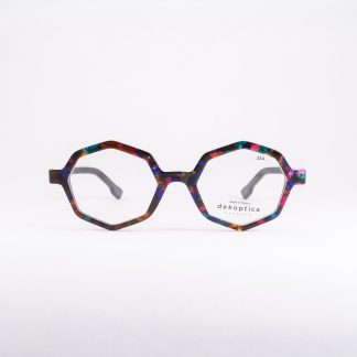 oprawki do okularów damskie Dekoptica wielokątne modne ciekawe kolorowe okulary korekcyjne designerskie polski producent dla drobnej twarzy