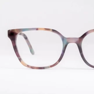 Plastikowe oprawki damskie zaokrąglony kwadrat okulary dekoptica wielokolorowe fioletowe niebieskie beżowe tworzywo sztuczne prostokątne