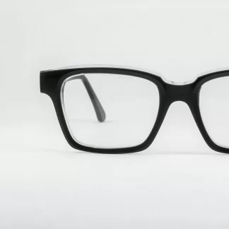Plastikowe oprawki męskie damskie prostokątne czarne ciekawe frezowanie oprawki okularowe polski producent dekoptica jakościowe tanie okulary