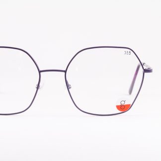 oprawki damskie metalowe sześciokątne okulary fioletowe lekkie modne polski producent