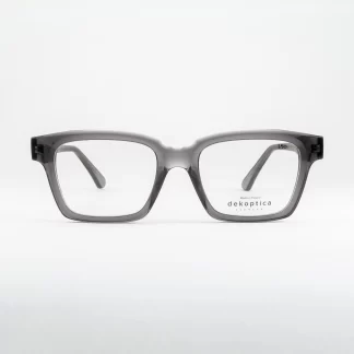 Plastikowe oprawki męskie damskie prostokątne szare ciekawe frezowanie oprawki okularowe polski producent dekoptica jakościowe tanie okulary