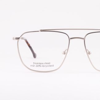 okulary pilotki Monkeyglasses oprawki damskie meskie srebrne metalowe ze stali nierdzewnej z recyklingu duże tarcze modny design