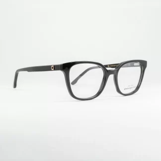 Plastikowe oprawki damskie zaokrąglony kwadrat polski producent dekoptica czarne plastikowe klasyczne czarne okulary damskie