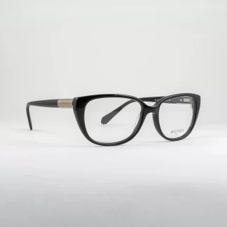 oprawki damskie Balmain czarne kocie oczy okulary korekcyjne klasyczne eleganckie ze złotym elementem promocja