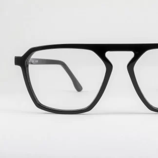 okulary korekcyjne męskie polski producent nowoczesny design oooczy oprawki Dekoptica awiator pilotki aviator czarne modne techno oryginalne nietypowy mostek