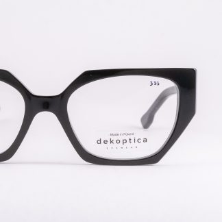 oprawki damskie kocie oczy male okulary dla drobnej twarzy polski producent dekoptica frame 189 czarne modne designerskie