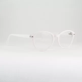 białe okulary korekcyjne oprawki damskie owalne odważne na lato jasne designerskie ciekawe