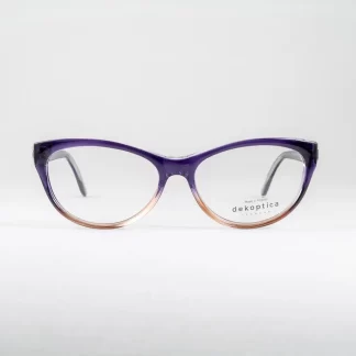 Plastikowe oprawki damskie owalne okulary dekoptica fioletowe tworzywo sztuczne owalne