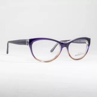 Plastikowe oprawki damskie owalne okulary dekoptica fioletowe tworzywo sztuczne owalne