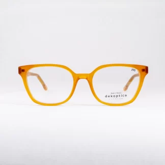 Plastikowe oprawki damskie prostokątne okulary dekoptica pomarańczowe z tworzywa sztucznego zaokrąglony kwadrat