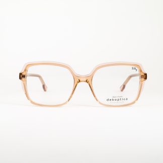 okulary kwadratowe duże damskie oprawki transparentne modne szampańskie oprawa trendy polski producent Dekoptica kwadrat wysokie jasne odmładzające okulary korekcyjne online optyk oooczy
