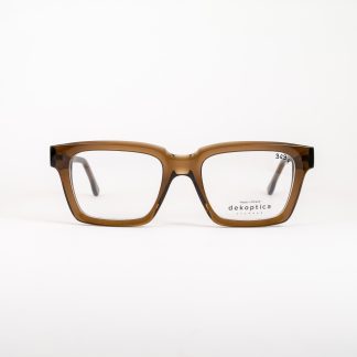 wyraziste okulary męskie damskie nowoczesne modne kwadratowe brązowe wysoka jakość oprawki techno oprawa unisex z charakterem osobowość oooczy okulary korekcyjne online optyk Dekoptica