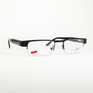 oprawy męskie okulary czarne mat optyk żyłka pop Liw Lewant prostokątne szerokie zauszniki