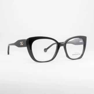 kocie oczy oprawki damskie Dekoptica czarne wyraziste okulary korekcyjne klasyczne eleganckie F007