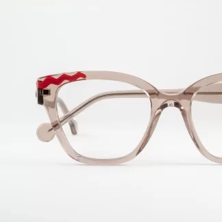 Nenu oprawki damskie jasne modne okulary korekcyjne motyl z wzorem szampańśkie brzoskwiniowe