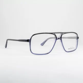 niebieskie oprawki męskie aviator okulary korekcyjne pilotki Dekoptica plastikowe duże modne tanie