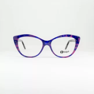 fioletowo różowe oprawki damskie kocie oczy Bodyych kolorowe wyraziste okulary korekcyjne polski design