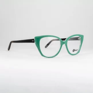 zielone oprawki damskie kocie oczy kolorowe okulary Bodyych modne trendy odważne ciekawe