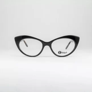 czarne oprawki kocie oczy Bodyych wyraziste okulary damskie korekcyjne ekstrawaganckie eleganckie