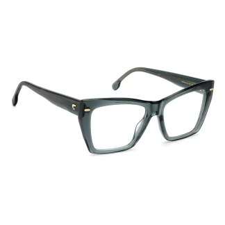 oprawki damskie Carrera 3064 KB7 wyraziste okulary korekcyjne kocie oczy szare transparentne mocne modne stylowe designerskie