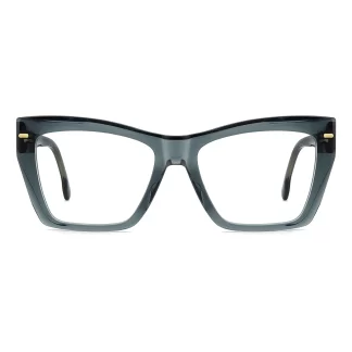 oprawki damskie Carrera 3064 KB7 wyraziste okulary korekcyjne kocie oczy szare transparentne mocne modne stylowe designerskie