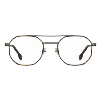 oprawki aviator Boss 1632 EKP okulary korekcyjne z poprzeczką geometryczne designerskie modne oprawki męskie damskie brązowe srebrne