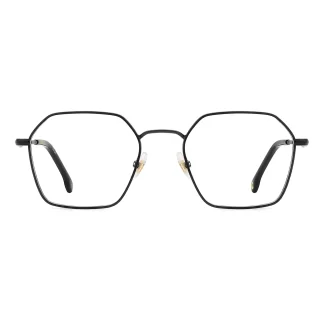 oprawki Carrera 335 003 geometryczne wielokątne okulary korekcyjne damskie męskie czarne metalowe lekkie minimalistyczne