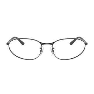 pokazane od frontu oprawki Ray Ban 3734V 2509 w kolorze czarnym rozmiar 56 owalne trendy okulary korekcyjne odważne designerskie