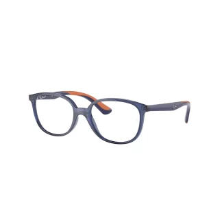 dziecięce oprawki ray ban 1598 3775 granatowe błękitne prostokątne owalne okulary korekcyjne dla chłopca lub dla dziewczynki