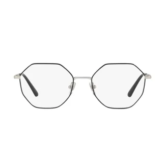 oprawki damskie Vogue 4094 323 wielokątne czarno srebrne okulary korekcyjne subtelne modne