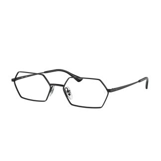 oprawki ray ban 6528 2503 yevi sześciokątne czarne metalowe